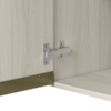 Armario Aereo 2 Portas Vidro MDF 80X90 cm Kali 119848 Bianco TOQ Nicioli