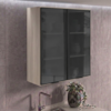 Armario Aereo 2 Portas Vidro MDF 80X90 cm Kali 119848 Bianco TOQ Nicioli