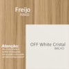 Armario Aereo 2 PT 80 cm 16980 Freijo Off White Cristal Nicioli