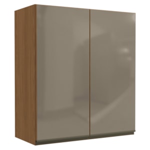 Armario Aereo 2P Vidro 80 cm MDP Maxxi G765 Canela Kappesberg