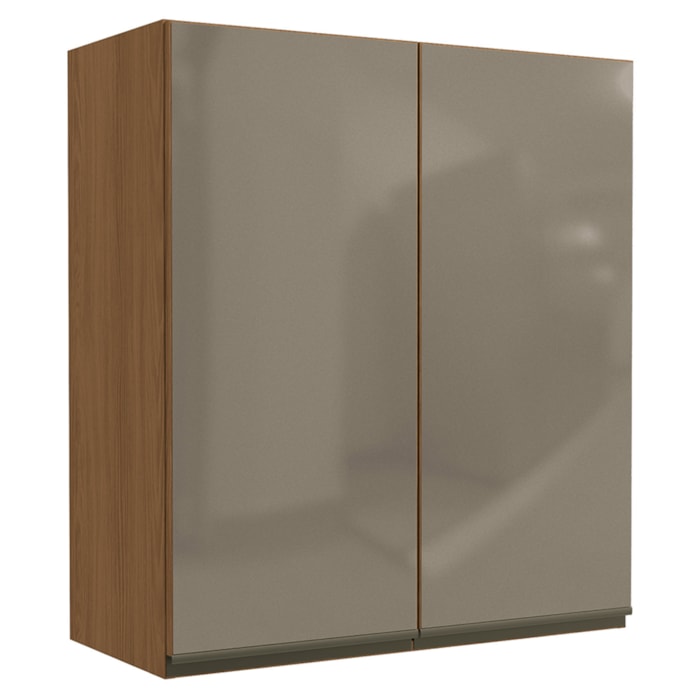 Armario Aereo 2P Vidro 80 cm MDP Maxxi G765 Canela Kappesberg