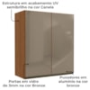 Armario Aereo 2P Vidro 80 cm MDP Maxxi G765 Canela Kappesberg