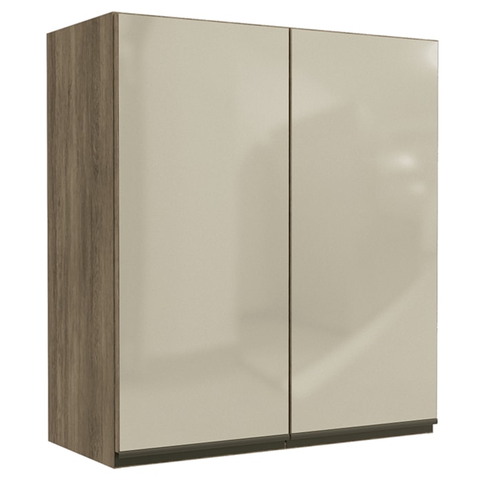 Armario Aereo 2P Vidro 80 cm MDP Maxxi G765 Nogal Kappesberg