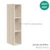 Armario Aereo 3 Nichos MDF 20X90 cm Kali 16675 Bianco TOQ Nicioli