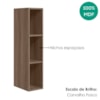 Armario Aereo 3 Nichos MDF 20X90 cm Kali 16675 Carvalho TOQ Nicioli
