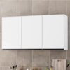Armario Aereo 3 Portas 118 cm Suecia Branco RUDK