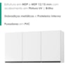 Armario Aereo 3 Portas 118 cm Suecia Branco RUDK