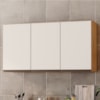 Armario Aereo 3 Portas 118 cm Suecia Cedro Areia RUDK