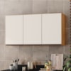 Armario Aereo 3 Portas 118 cm Suecia Cedro Areia RUDK