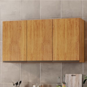 Armario Aereo 3 Portas 118 cm Suecia Cedro RUDK