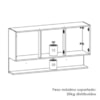 Armario Aereo 3 Portas 120 cm Line Gris Cp Freijo KTP