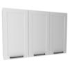 Armario Aereo 3 Portas 120 cm MDF CZ3310 Branco Tecno Mobili