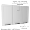 Armario Aereo 3 Portas 120 cm MDF CZ3310 Branco Tecno Mobili