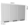 Armario Aereo 3 Portas 120 cm MDF CZ3310 Branco Tecno Mobili