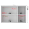 Armario Aereo 3 Portas 120 cm MDF CZ3310 Branco Tecno Mobili