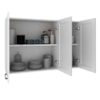 Armario Aereo 3 Portas 120 cm MDF CZ3310 Branco Tecno Mobili