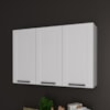 Armario Aereo 3 Portas 120 cm MDF CZ3310 Branco Tecno Mobili