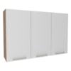 Armario Aereo 3 Portas 120 cm MDP CZ3109 Freijo Branco Tecno Mobili