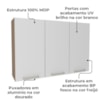 Armario Aereo 3 Portas 120 cm MDP CZ3109 Freijo Branco Tecno Mobili