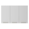 Armario Aereo 3 Portas 120 cm MDP CZ3109 Freijo Branco Tecno Mobili