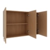 Armario Aereo 3 Portas 120 cm MDP CZ3109 Freijo Tecno Mobili