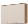 Armario Aereo 3 Portas 120 cm MDP Requinte C636 Nature Areia Henn