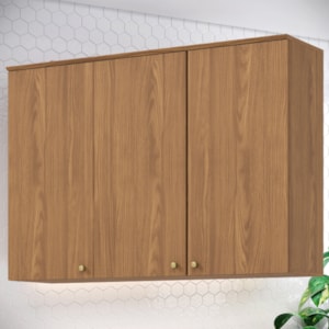 Armario Aereo 3 Portas 120 cm MDP Requinte C636 Nature Henn