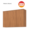 Armario Aereo 3 Portas 120 cm MDP Requinte C636 Nature Henn