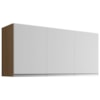 Armario Aereo 3 Portas 120cm Andreia Amendoa Branco REAJL Moveis
