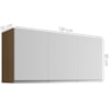 Armario Aereo 3 Portas 120cm Andreia Amendoa Branco REAJL Moveis