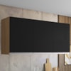Armario Aereo 3 Portas 120cm Andreia Amendoa Preto REAJL Moveis