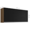 Armario Aereo 3 Portas 120cm Andreia Amendoa Preto REAJL Moveis