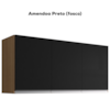Armario Aereo 3 Portas 120cm Andreia Amendoa Preto REAJL Moveis