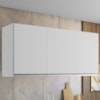 Armario Aereo 3 Portas 120cm Andreia Branco REAJL Moveis