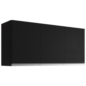 Armario Aereo 3 Portas 120cm Andreia Preto REAJL Moveis
