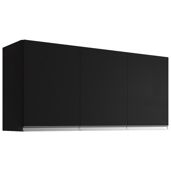 Armario Aereo 3 Portas 120cm Andreia Preto REAJL Moveis