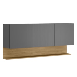 Armario Aereo 3 Portas 150 cm Line Gris Cp Freijo KTP