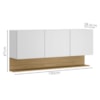 Armario Aereo 3 Portas 150 cm Line Supremo Cp Freijo KTP