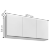 Armario Aereo 3 Portas BP 120 cm Valentia Branco Eratto Moveis