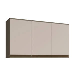 Armario Aereo 3 Portas MDF 120 cm Connect C56 Duna Cristal Henn