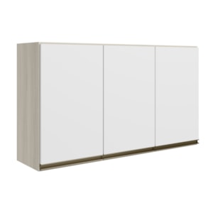 Armario Aereo 3 Portas MDF 120 cm Kali 12197 Bianco Toq Branco Uv Nicioli Armario Aereo 3 Portas MDF 120 cm Kali 12197 Bianco Toq Branco Uv Nicioli