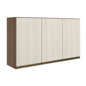 Armario Aereo 3 Portas MDF 120 cm Kali 12197 Carvalho Toq Bianco Toq Nicioli Armario Aereo 3 Portas MDF 120 cm Kali 12197 Carvalho Toq Bianco Toq Nicioli