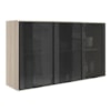 Armario Aereo 3 Portas Vidro MDF 120 cm Kali 1219712 Bianco TOQ Nicioli