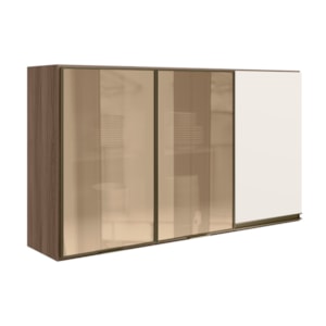 Armario Aereo 3P Vid MDF 120cm Kali 1219764 Carvalho Toq Off White Cetim Nicioli Armario Aereo 3P Vid MDF 120cm Kali 1219764 Carvalho Toq Off White Cetim Nicioli