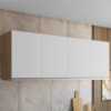 Armario Aereo 4 Portas 150cm Andreia Amendoa Branco REAJL Moveis