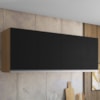 Armario Aereo 4 Portas 150cm Andreia Amendoa Preto REAJL Moveis