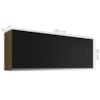 Armario Aereo 4 Portas 150cm Andreia Amendoa Preto REAJL Moveis