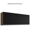Armario Aereo 4 Portas 150cm Andreia Amendoa Preto REAJL Moveis