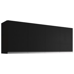 Armario Aereo 4 Portas 150cm Andreia Preto REAJL Moveis