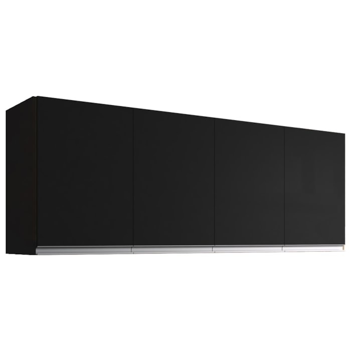 Armario Aereo 4 Portas 150cm Andreia Preto REAJL Moveis